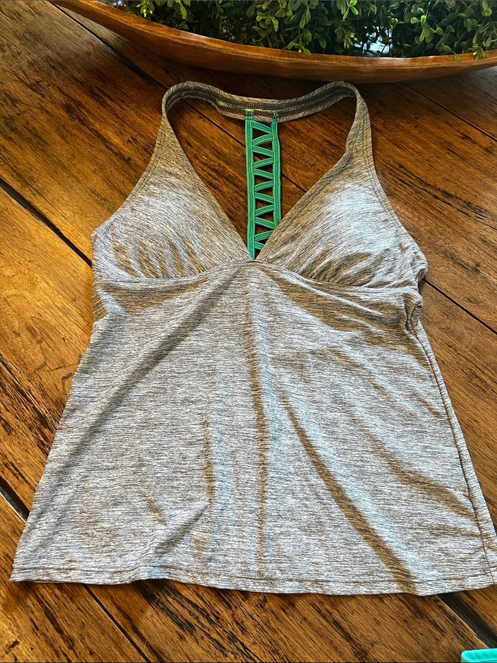 Athleta 2 Piece Swim Suit. Gray/Green. Size XS/Small - Picture 2 of 7